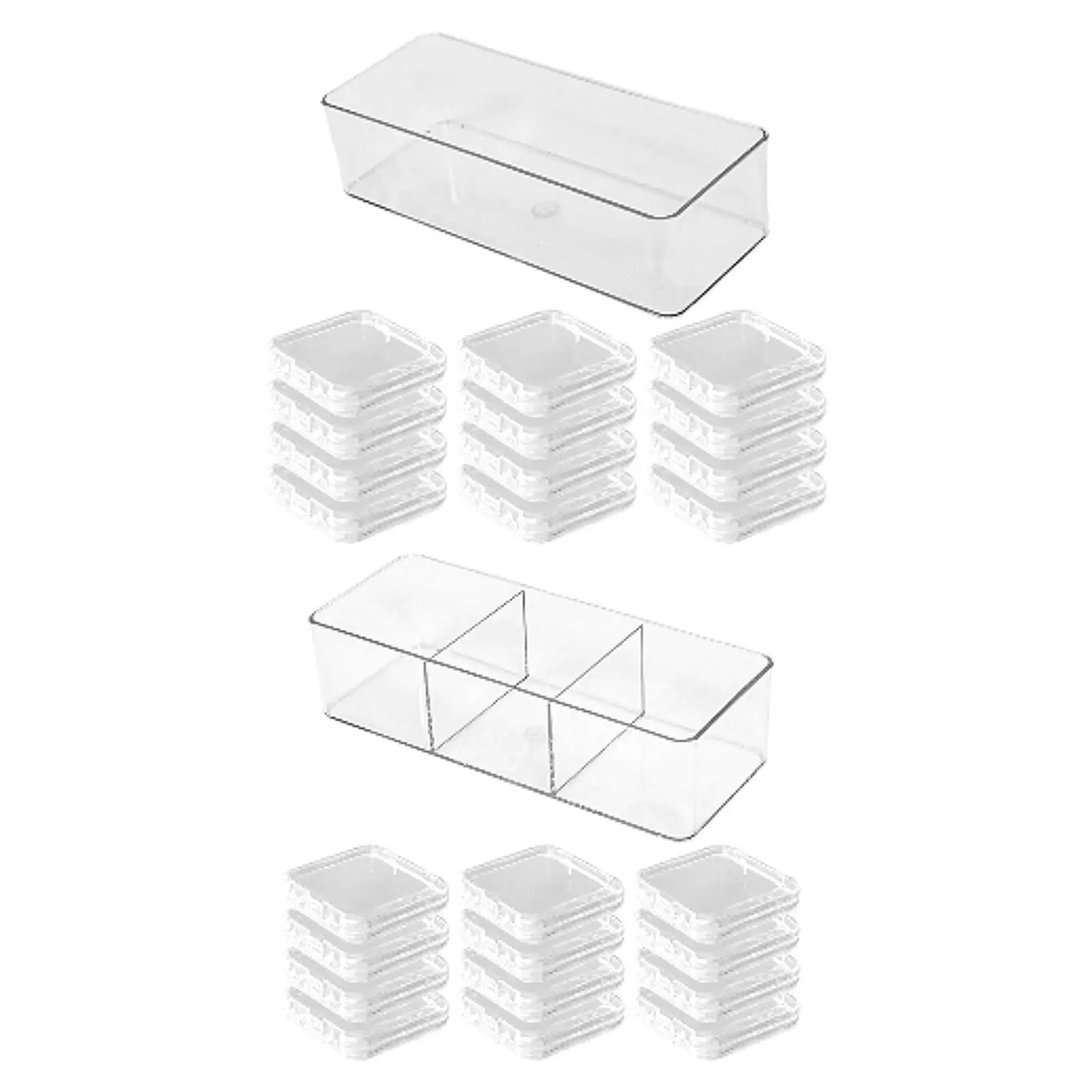 프레스온 네일 보관함 세트, 가짜 네일 정리함, 투명 컨테이너, 살롱 용품, 편리한 디스플레이 케이스