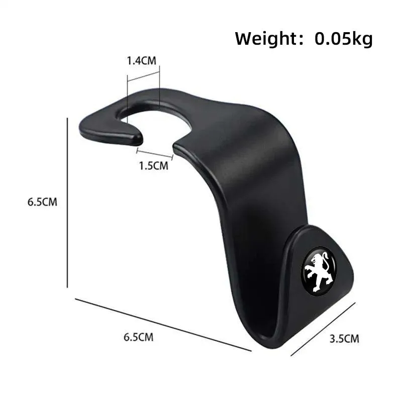 سيارة مسند الرأس بالمقعد هوك السيارات المقعد الخلفي المنظم شماعات لبيجو 206 307 308 3008 207 208 407 508 2008 5008 107 106 205 4008