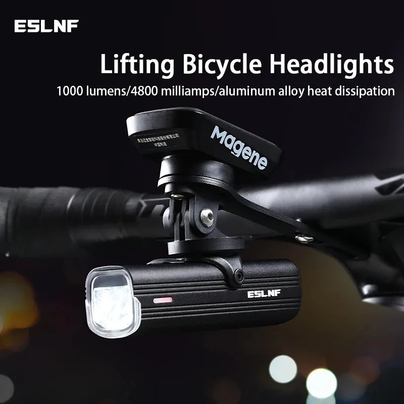 ESLNF Bike Front Light Rainproof USB Rechargeable Bicycle Light 1000LM Cycling Headlight LED 4800mAh Flashlight Bike Lamp