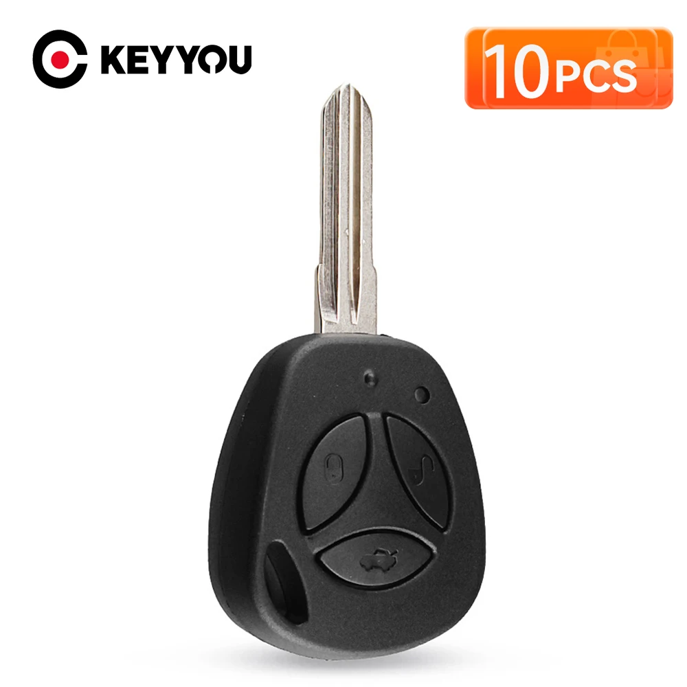 

KEYYOU 10 шт. новый корпус автомобильного ключа с дистанционным управлением для Lada Granta Priora Vesta X-Ray XRay Sedan Sport Kalina 3 кнопки чехол для ключа