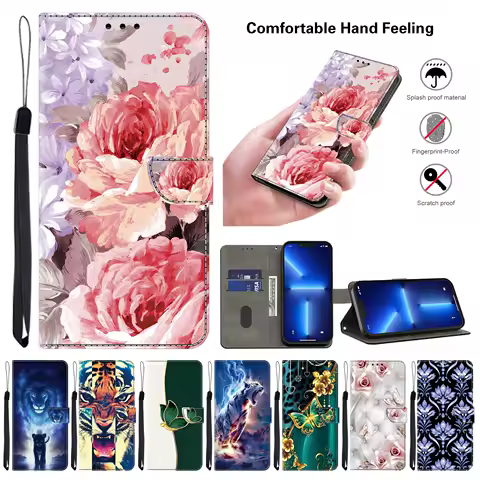 Wallet Flip Leather Cover For Samsung Galaxy A03s A04s A05s A06 A12 A13 A14 A15 A16 A20e A10e A21s A22 A23A24 A25 A26 4G/5G Case