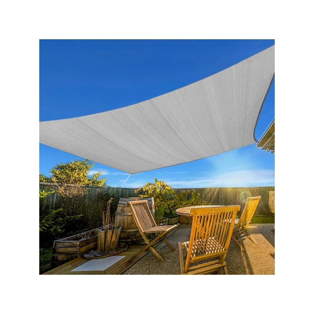 Sun Shade Sails Canopy, 185GSM Shade Sail UV Block for Patio Garden Outdoor Facility and Activities (10'x13', Grey)