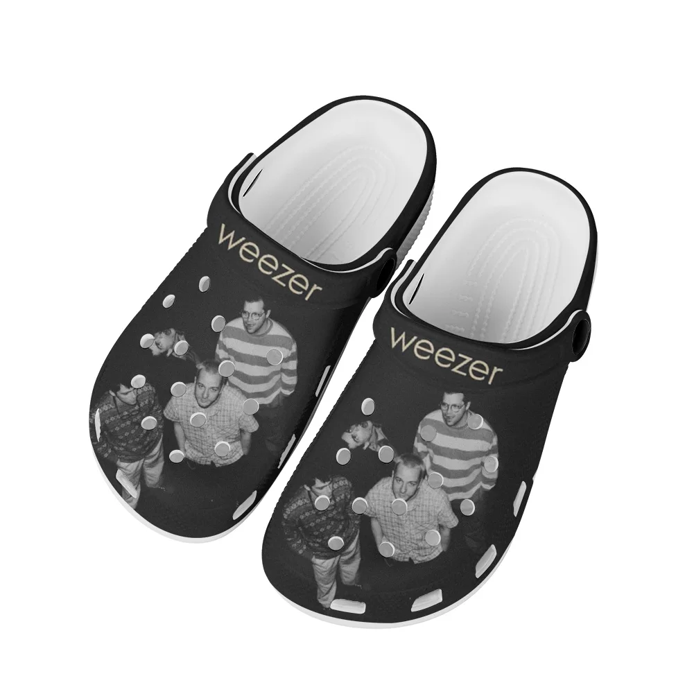 Weezer Pop Rock Band Home Clogs Custom Water Shoes Mens Womens Teenager Shoes Clog Breathable Beach Hole Slippers