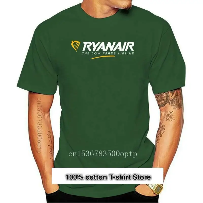 New Ryanair Vintage Logo Irish Airline T-Shirt