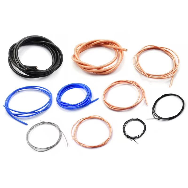 1meter RG316 RG316D RG174 RG178 RF1.13 RG405 RG142 RG58 RG142 RG141 SYV50-5-7 RF coaxial shielded wire silver plated wire 50Ohm