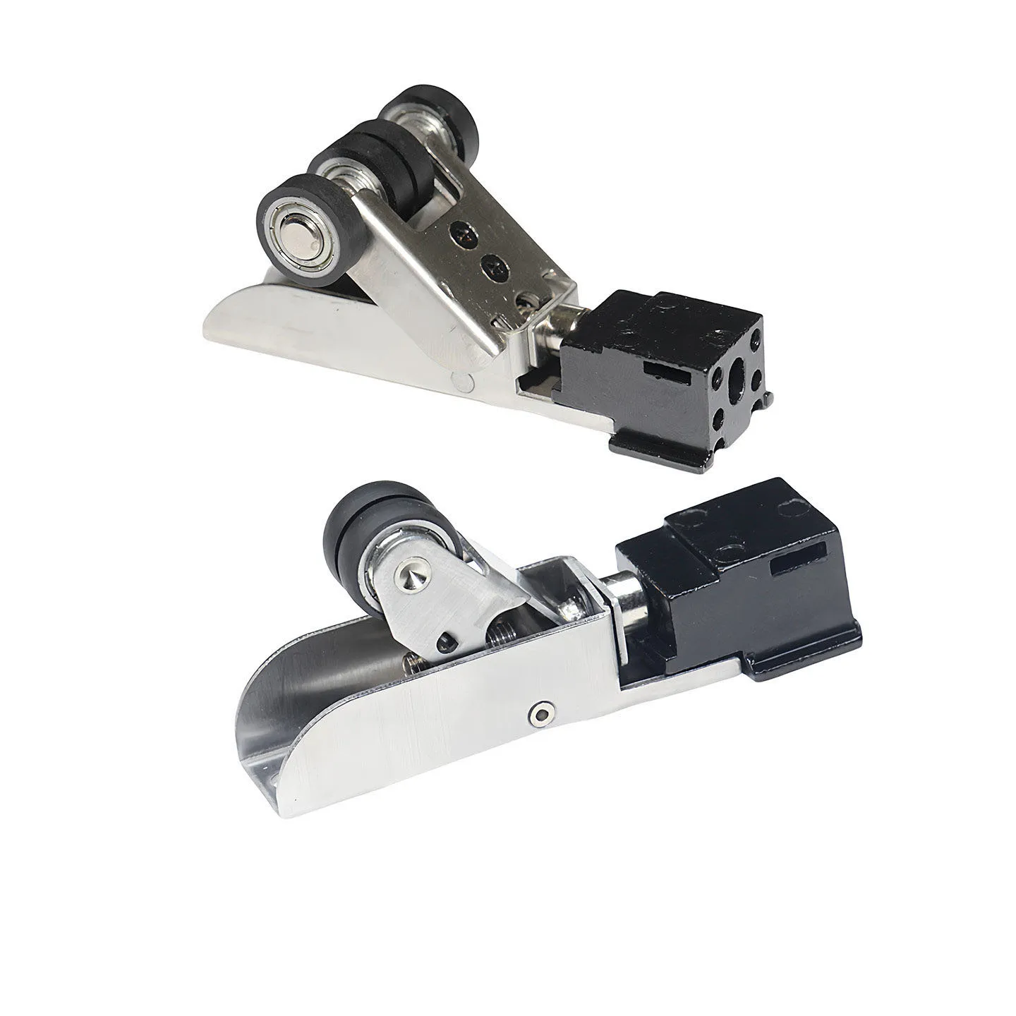 Aluminum Alloy Sliding Door Anti-Swing Bouncing Wheel Kitchen Suspended Rail Door Linkage Stainless Steel Silent Running