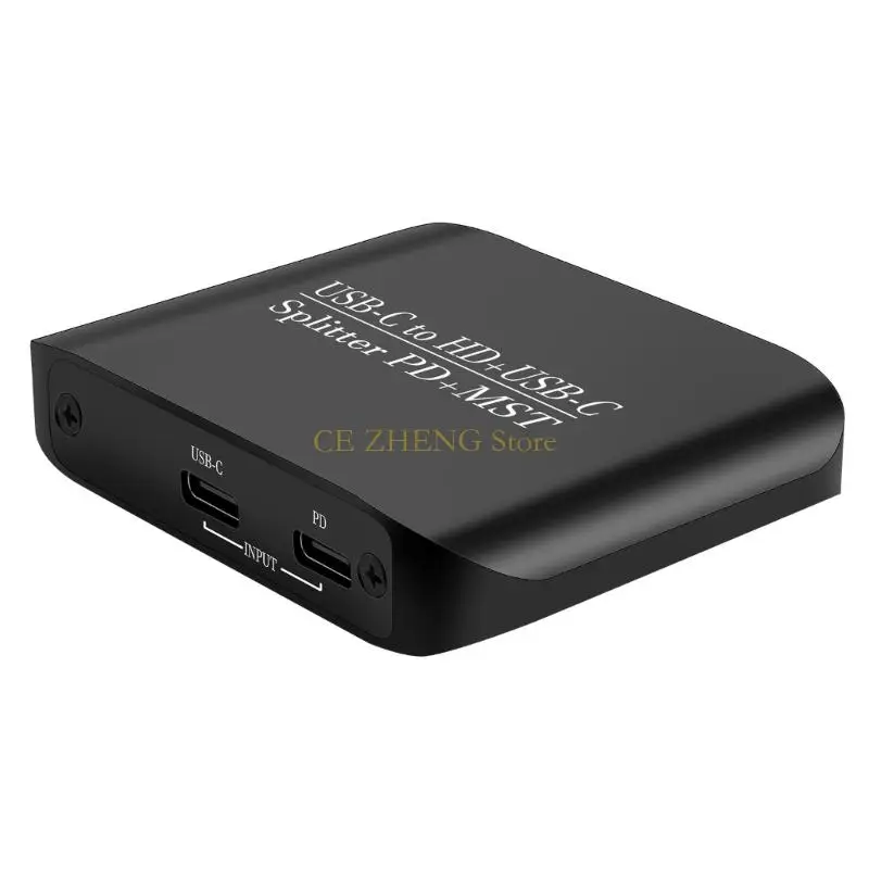 E56B Compactly USB C To Hdmis USB C Adapter With USB C Port PD100w Charging 4K60Hz Out