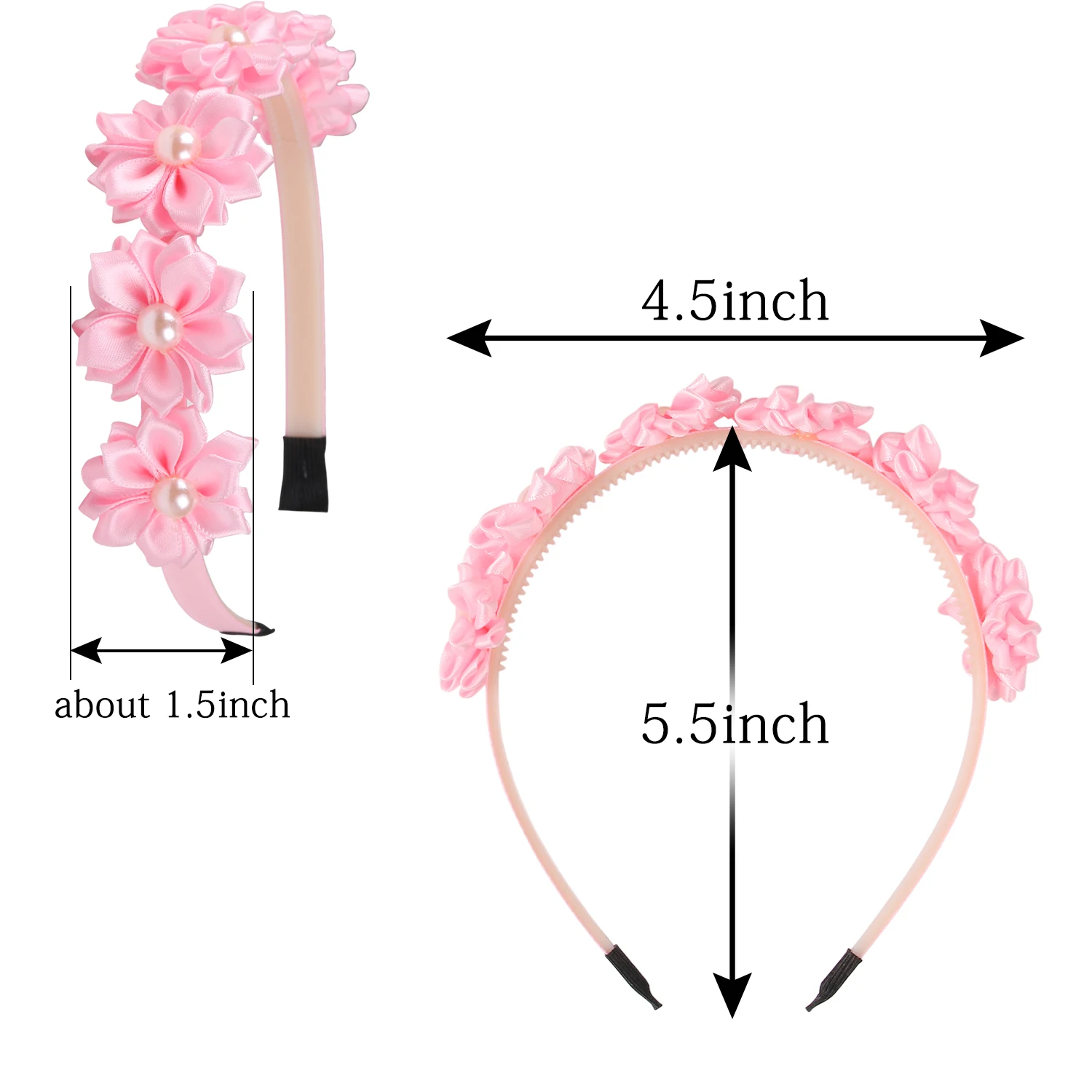 1PC Girls Flower Headbands for Girls Pearl Floral Hairbands Kids Girls Hairhoops Children Party Decoration Hair Accessories