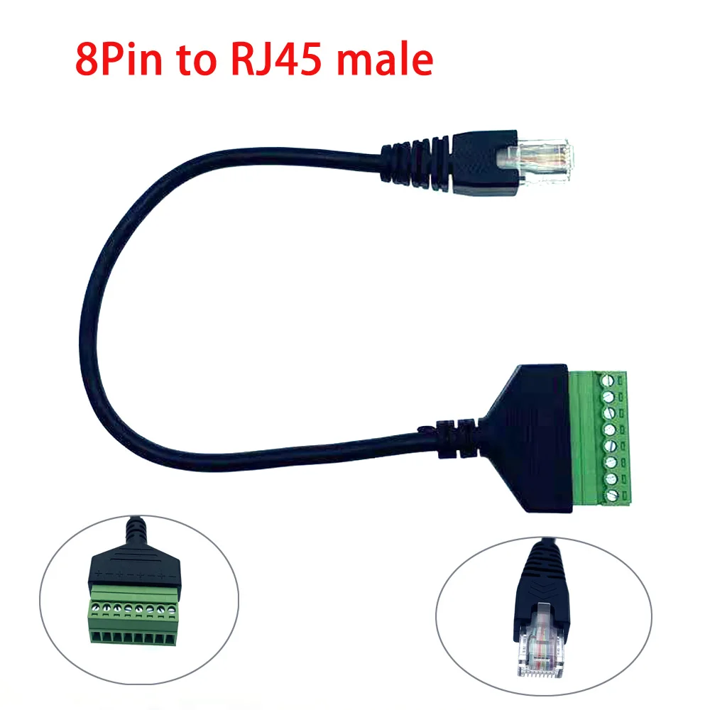 USB Tipo-C para 5pin RJ45 8Pin Parafuso Conector Vendido Cabo de Extensão Cabo De Carregamento com Escudo Terminal Plug Cabo Adaptador