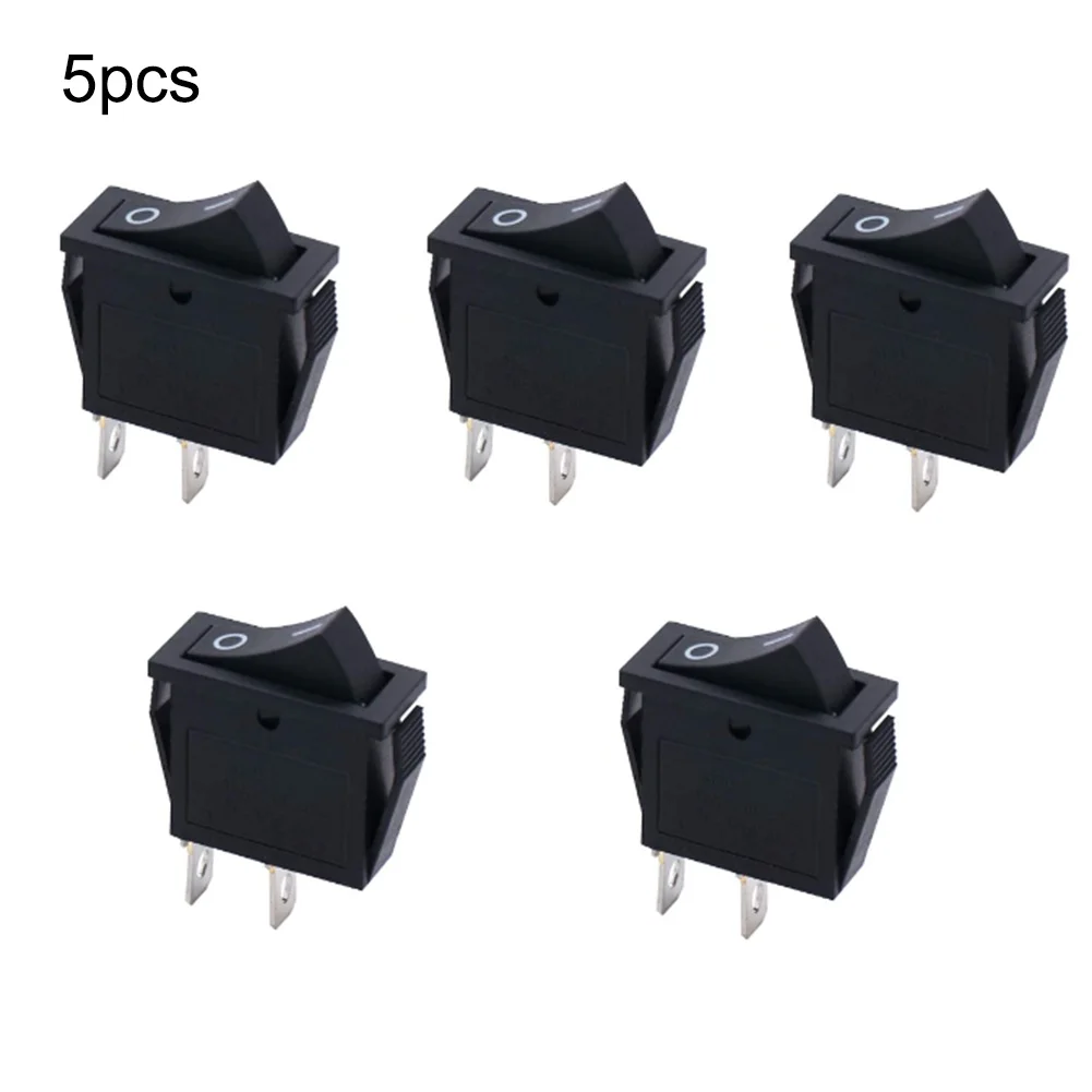 5pcs Rectangular Latching Neon Rocker Switch For Water Dispensers Computer Speakers ON/OFF 2 Pins For KCD3-101