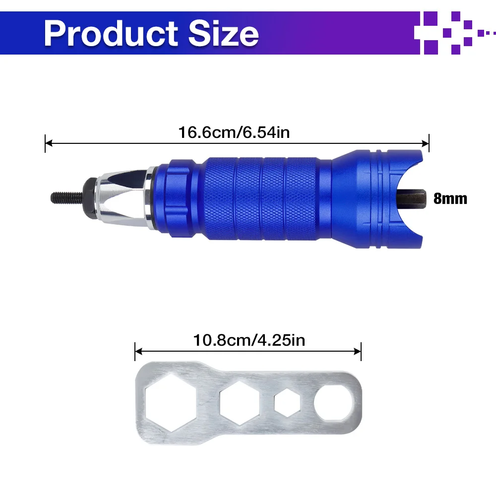 M3~M10 Electric Rivet Nut Gun Converter, Home DIY Nut Riveting Tools,M3 M4 M5 M6 M8 M10 Riveting Tools,Cordless Riveting Machine
