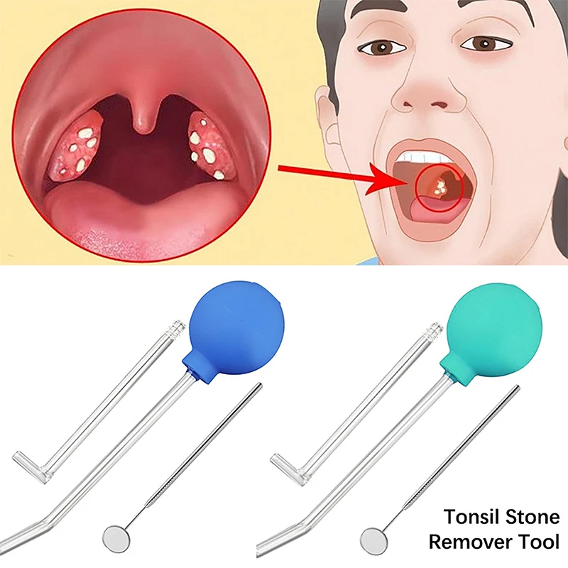 3pc Tonsil Stone Remover Tool Manual Style Remover Glass Mouth Cleaning Care Tool Ear Wax Remover Cleaning Tools Freshens Breath