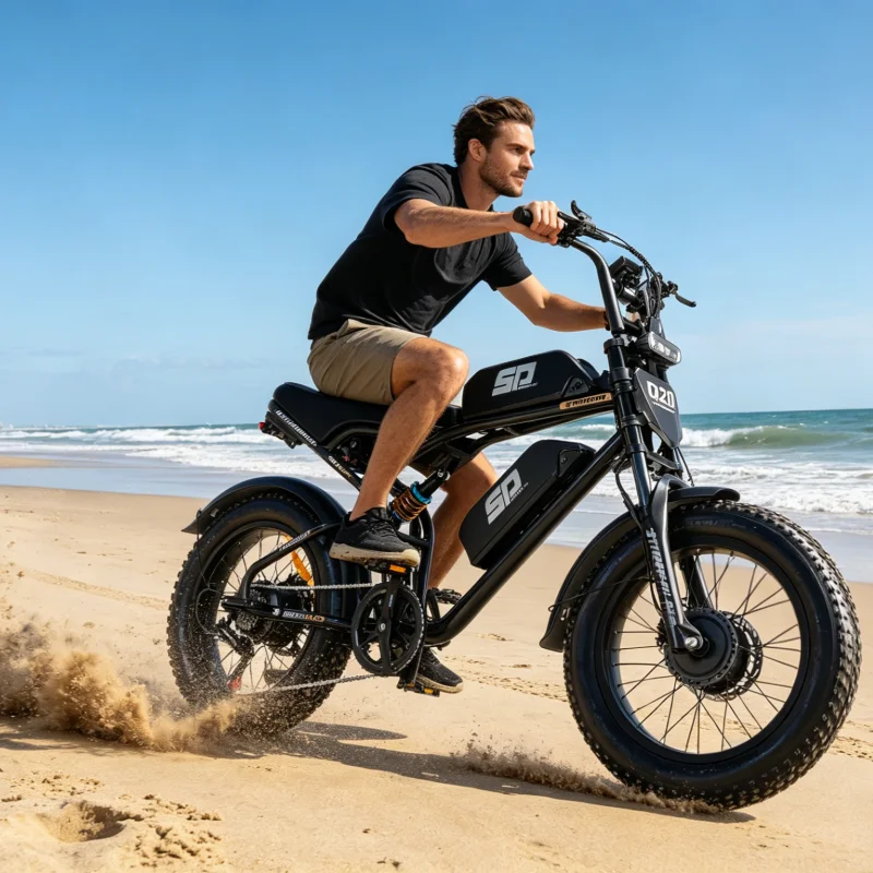 Bicicleta eléctrica de doble motor CEAYA Q20MAX, 48V 36AH, batería dual, neumáticos gruesos, freno de aceite, suspensión dual, bicicleta eléctrica de montaña con autonomía de más de 100 km.