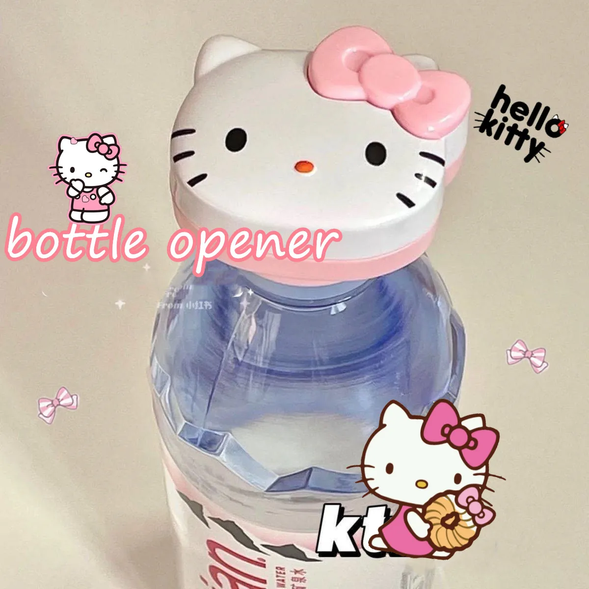 Creativity Hello Kitty Bottle Opener Kawaii Cartoon Cap Water Drinks Child Portable Travel Daily Necessities Girl Birthday Gift