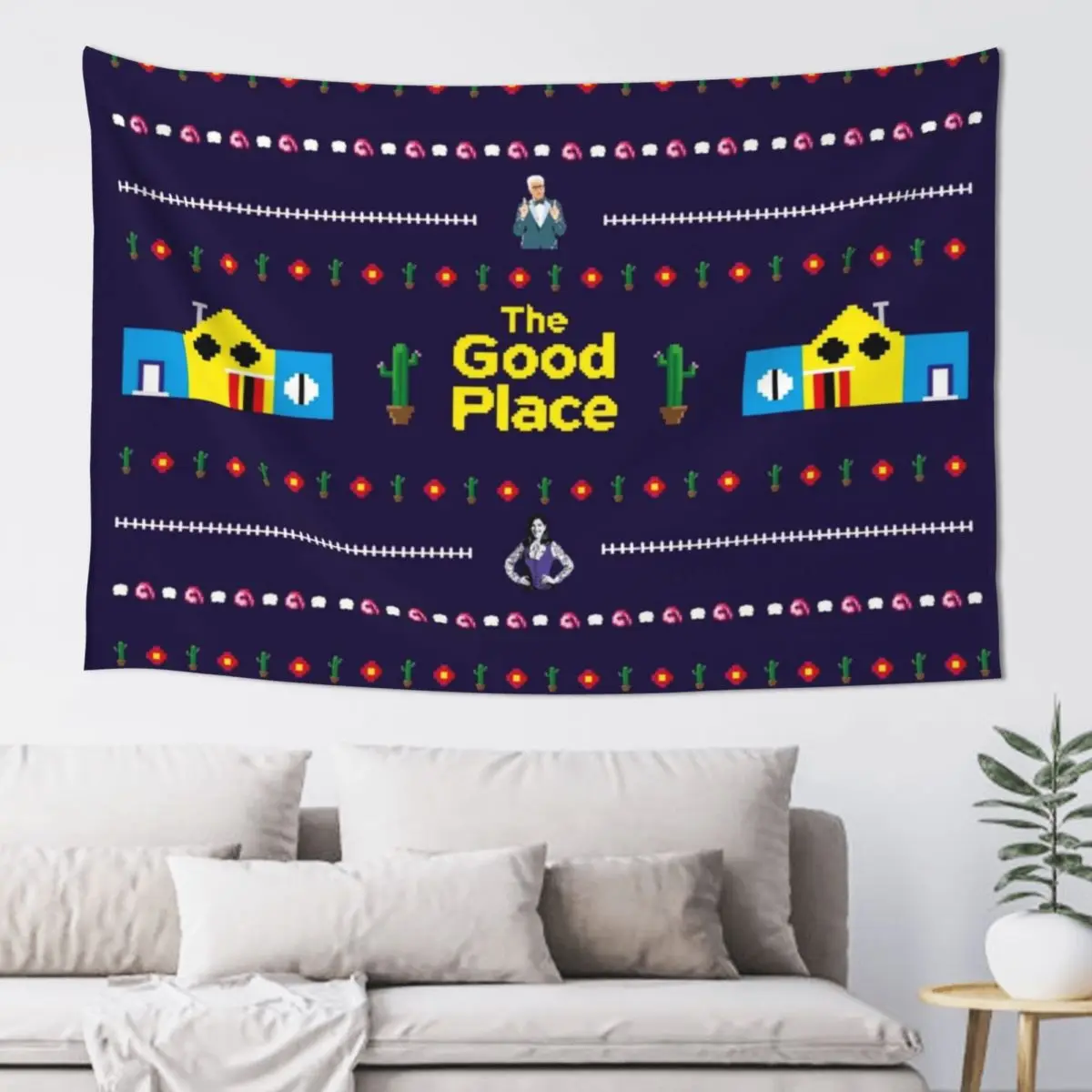 the good place - ugly (christmas) sweater thingy Tapestry Home Decoration Things To The Room Room Decor Cute Tapestry