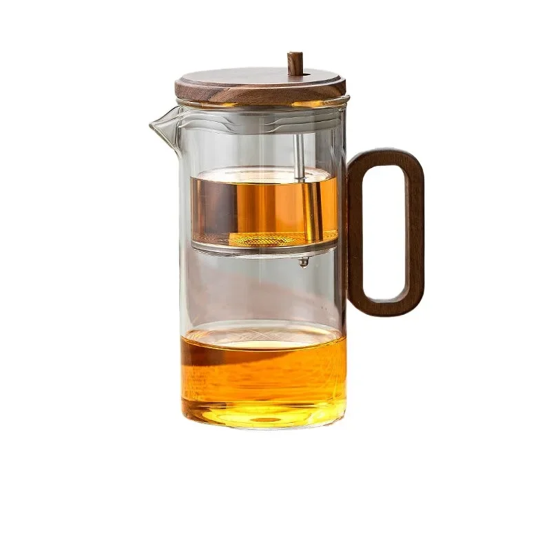 Piaoyi cup tea teapot high-grade tea separation 2024 new glass inner bladder press one button filter tea machine