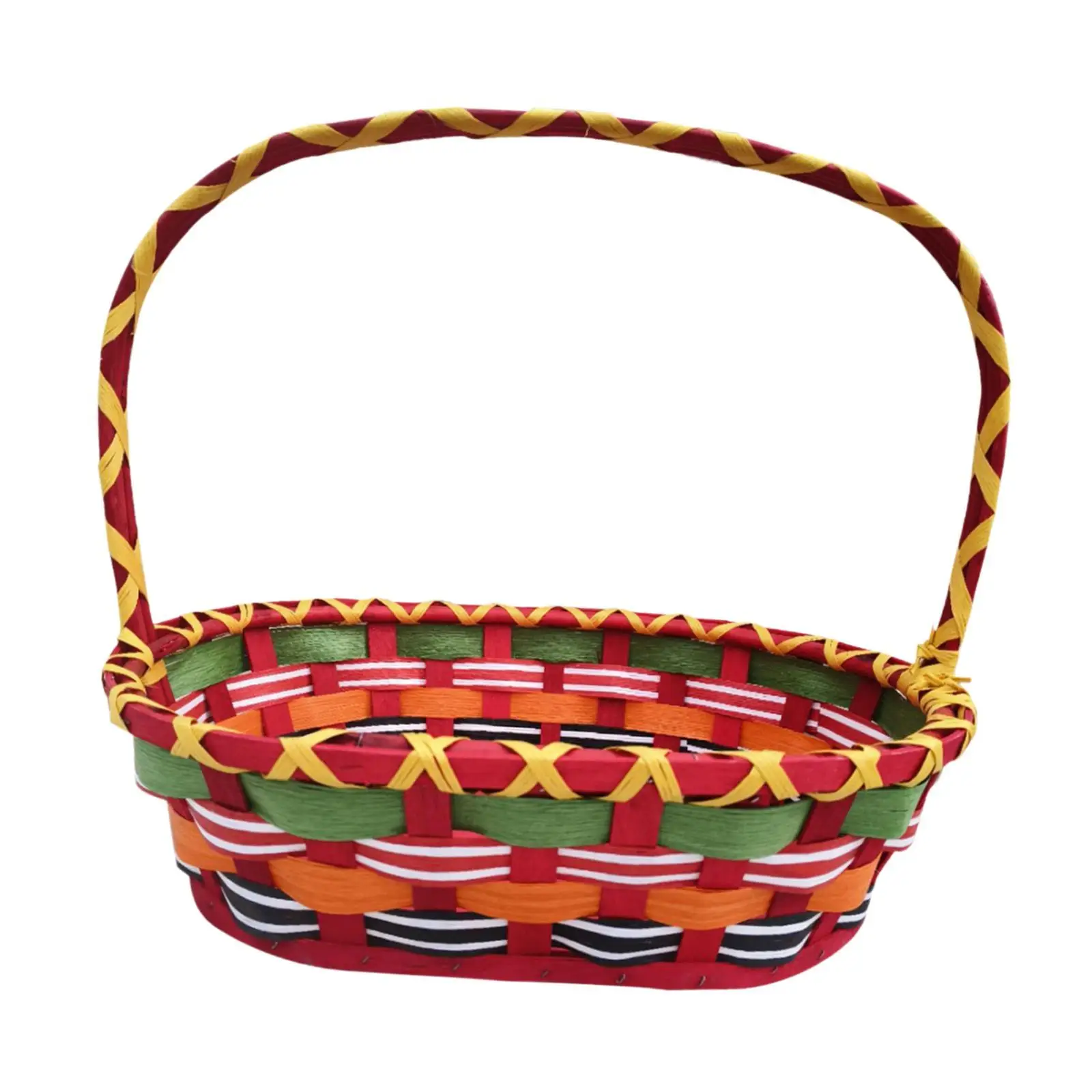 Storage Basket Flower Basket Decor Decorative Fruit Basket Picnic Basket for Candy Birthday Gathering Camping Thanksgiving