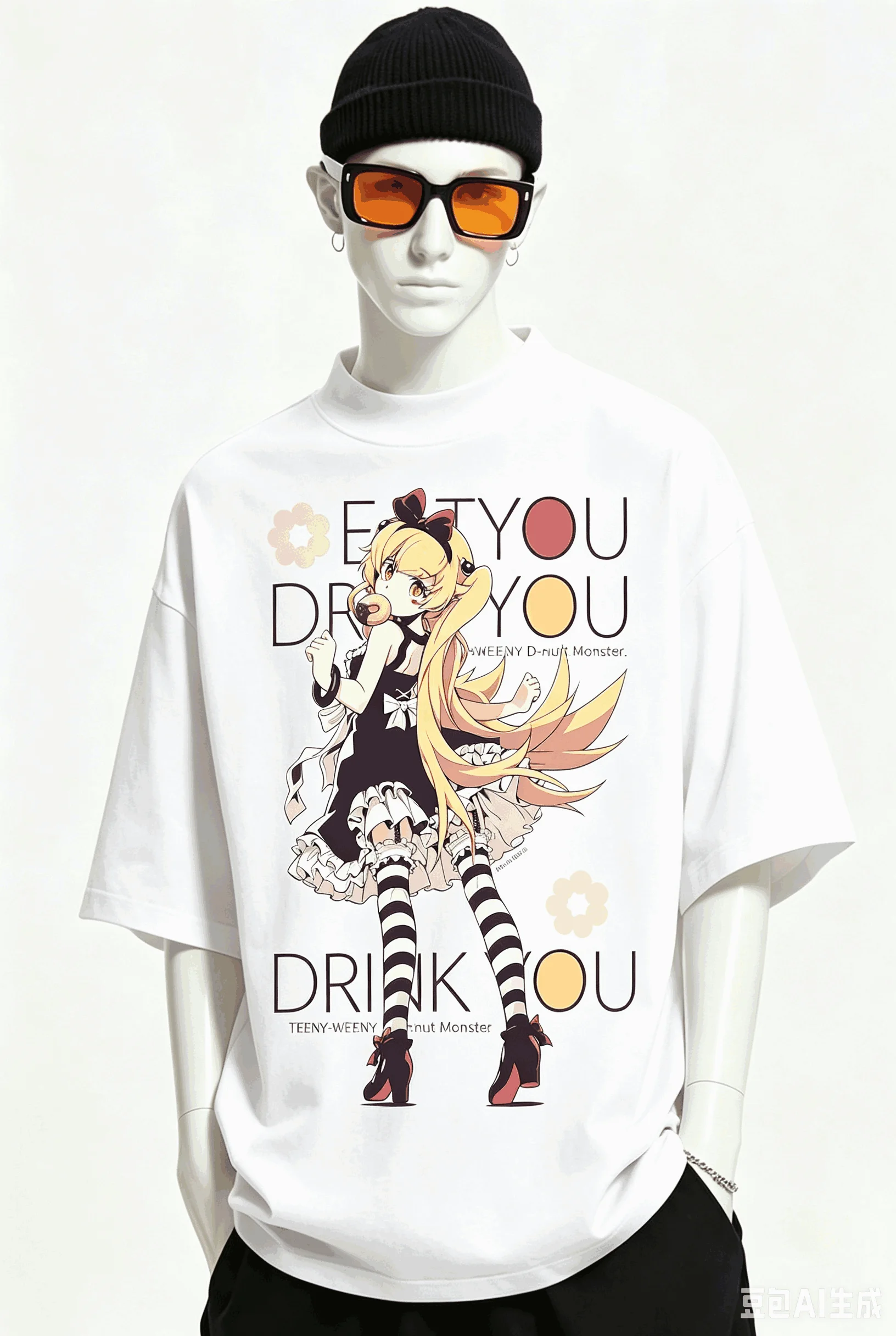 Monogatari Series Oversized Unisex Graphic Print Crew Neck T-Shirt for Men Women high quality Y2k Short Sleeves Classic Couples