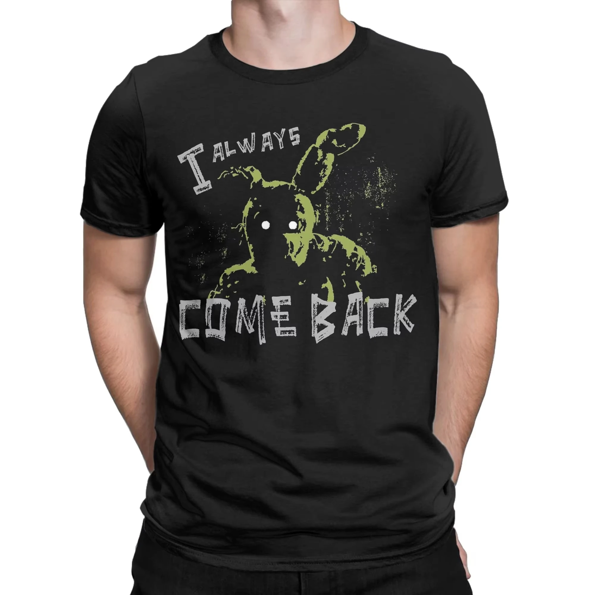 Men Springtrap FNAF At Freddys T Shirts Summer 100% Cotton Clothing Vintage Short Sleeve Crew Neck Tee Shirt Oversized T-Shirt image 2