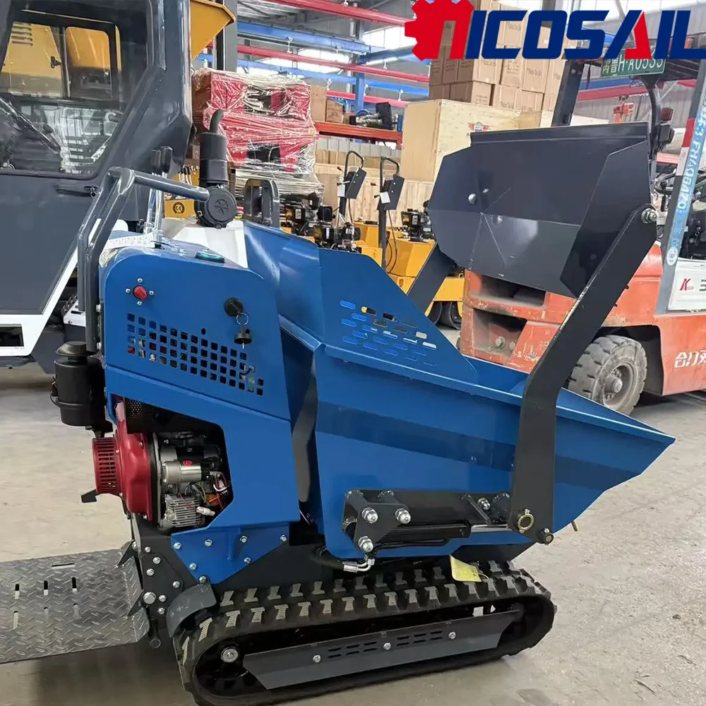 

Nicosail 500kg Small Tipper Truck CE EPA Portable for Farm Ranch Manure Hay Bale Hauling Narrow-Path Stable Maneuver Operation
