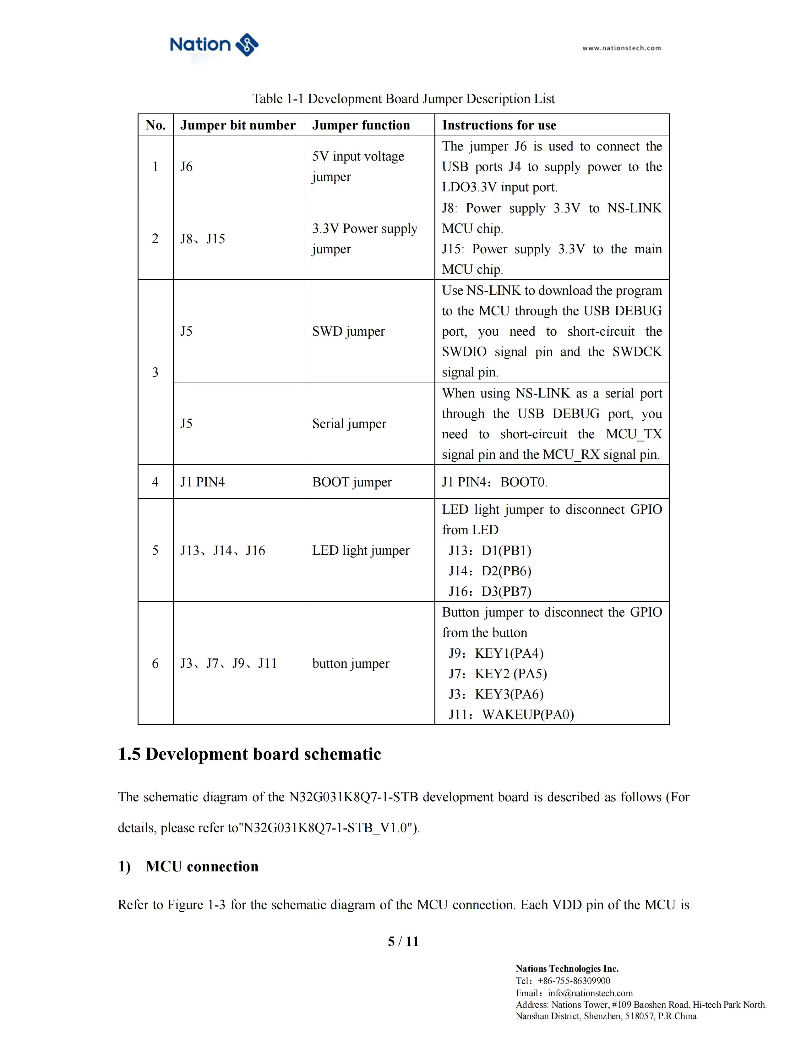 N32g031 Entwicklungs board N32G031K8Q7-STB Onboard NS-LINK Online-Debugger – Detail 9