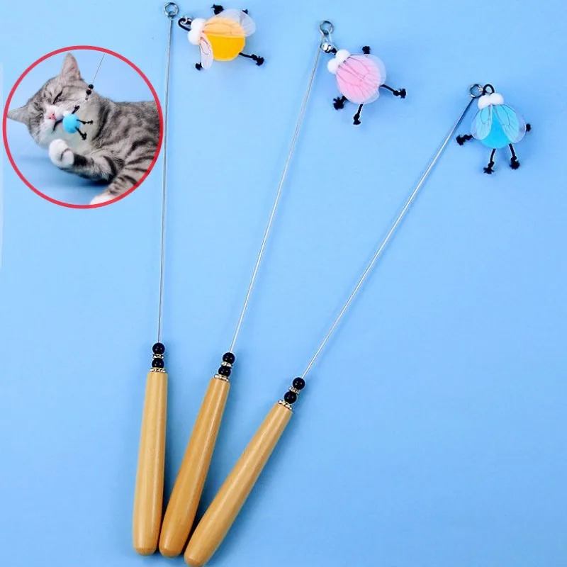 Varita interactiva con mariposa para gatos - imagen 4
