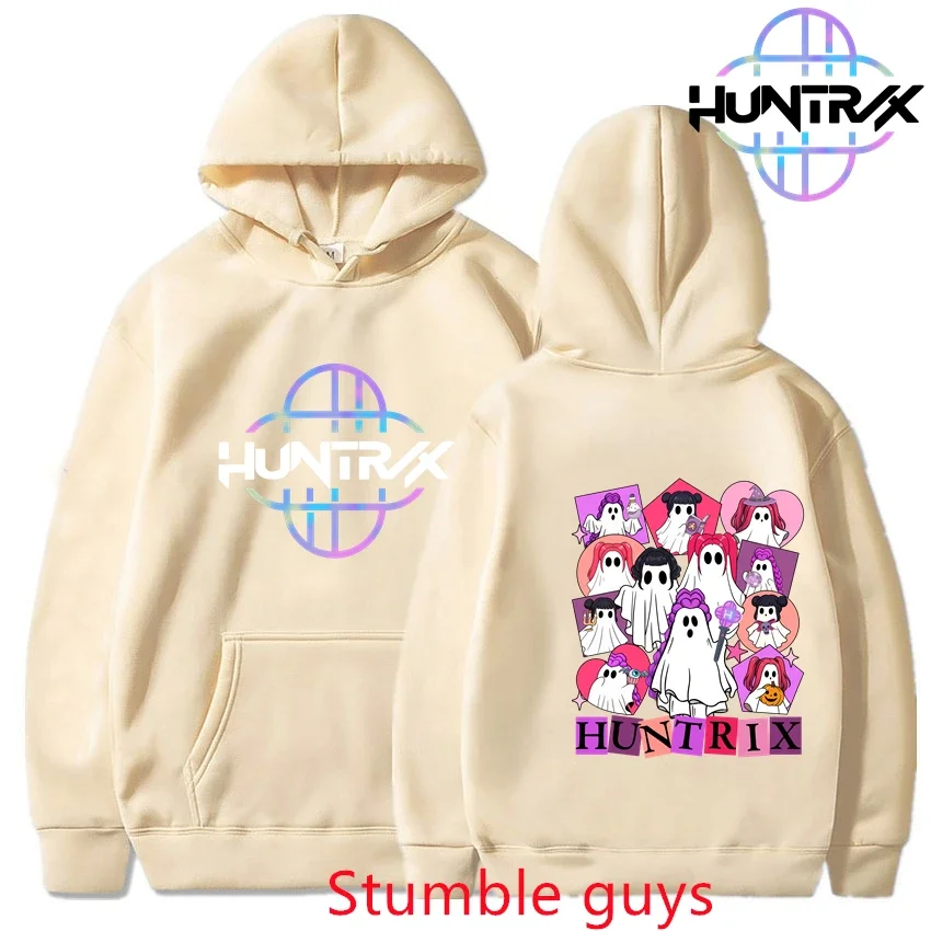 Men's New Kpop Demon Hunters Jacket Ribbed Cuff Cartoon Anime Fall Winter Warm Fashion Sweatshirt