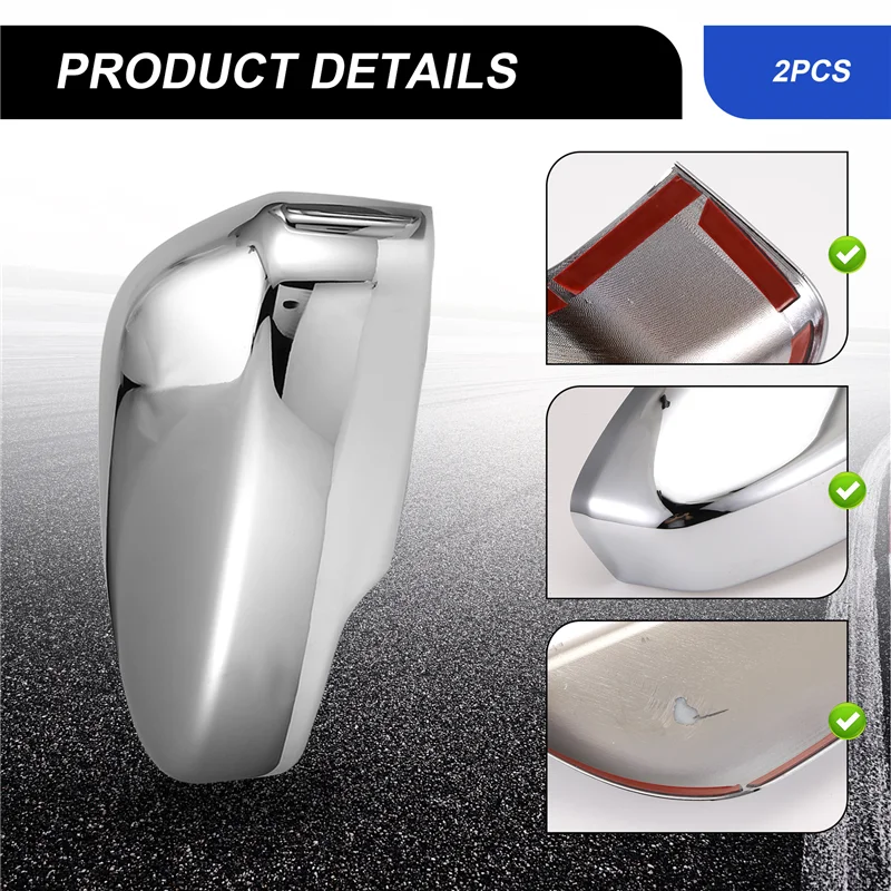 

Efficientt-For Mitsubishi Xpander 2017 2018 2019 Silver Rear View Mirror Housing Decoration Cover Cap-Side Door Mirror Cover