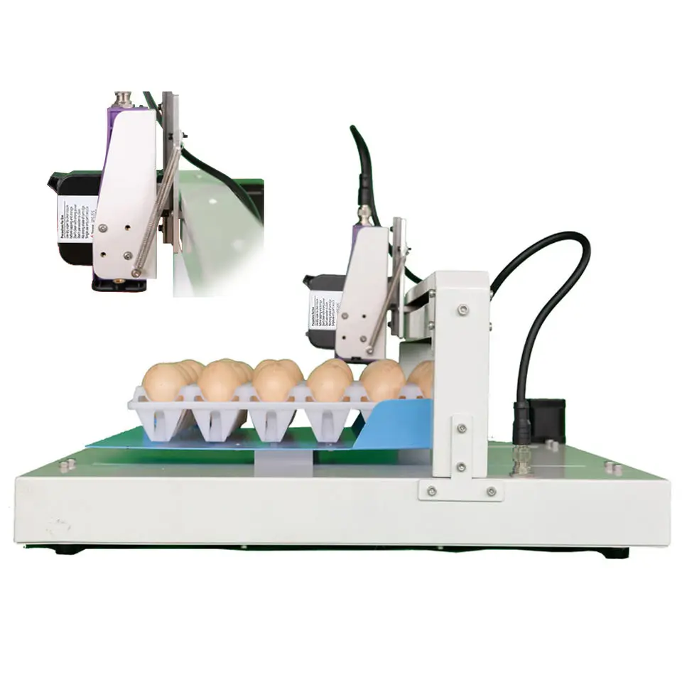 Automatic Portable Desktop Egg Inkjet Printer DX5/DX7/XP600 Marking Head Edible Ink for Date/Logo/Batch Coding Flex Material