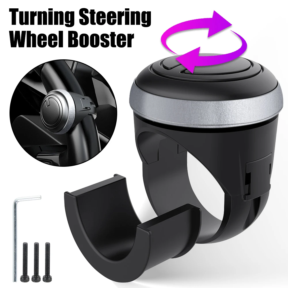 360 Degree Rotation Ball Shaped Turning Steering Wheel Booster Metal Bearing Power Handle Spinner Knob Universal