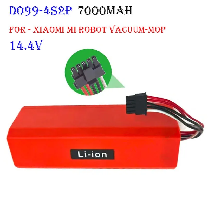 

Original 14.4V 7000mAh Replacement D099-4S2P Battery for Xiaomi Mi Robot Vacuum-Mop 2 Pro Vacuum-Mop 2 MJSTS1 C101 MJSTP 74.88W