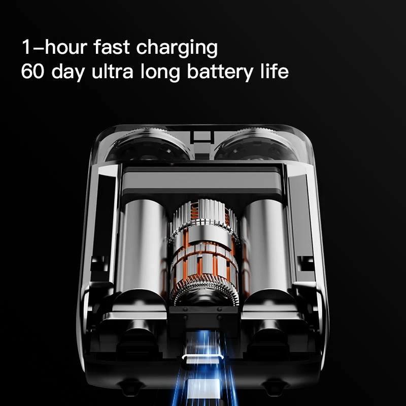 Xiaomi Electric Razor IPX7 Waterproof mini Dual-head Magnetic Ultra-clean Shaving Portable Digital Display Electric Beard Knife