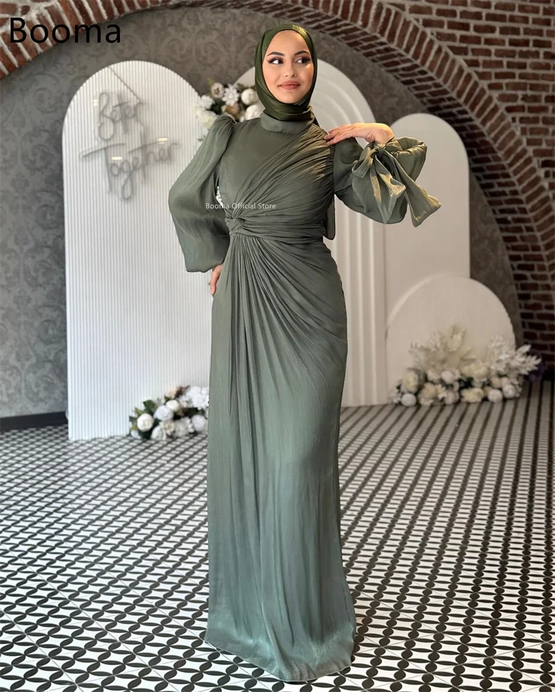 Booma حورية البحر للنساء للحفلات الراقصة مناسبة رسمية للنساء فستان سهرة طويل بطول الأرض طيات مخصصة 2025