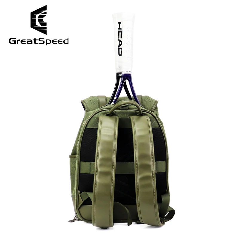 Classic Army Green RH2 Tennis Racquet Backpack Unique Design Men Women Badminton Tennis Racket Bag Gym Sporting Shoulder Bags