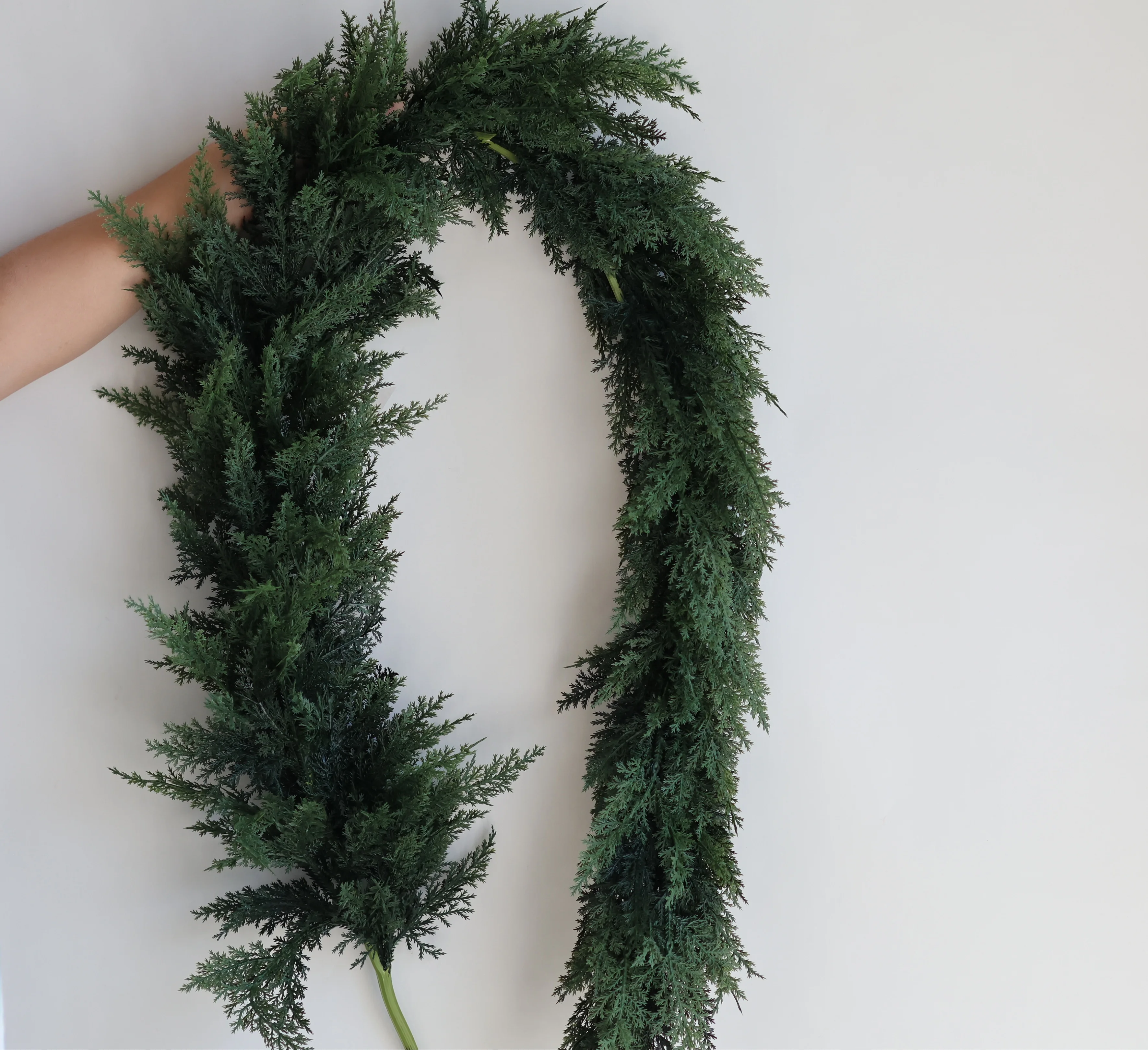 Natural Touch Faux Winter Cedar Garland-Dark Green, Artificial Green Vines For DIY Wedding Home New Year Decorations, Gifts