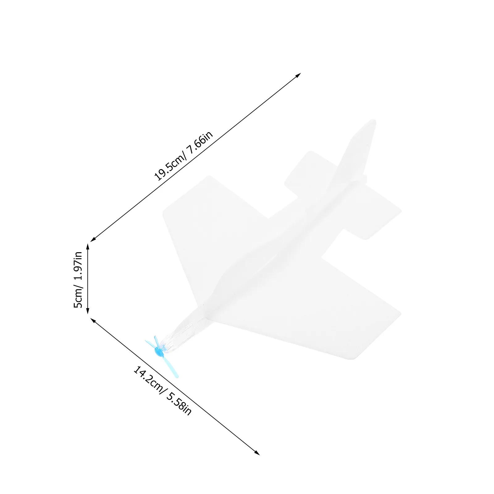 1Set DIY Blank Paintable Foam Glider Airplane Kit Creative Craft Stem Education Easy Assemble Lightweight Indoor Outdoor