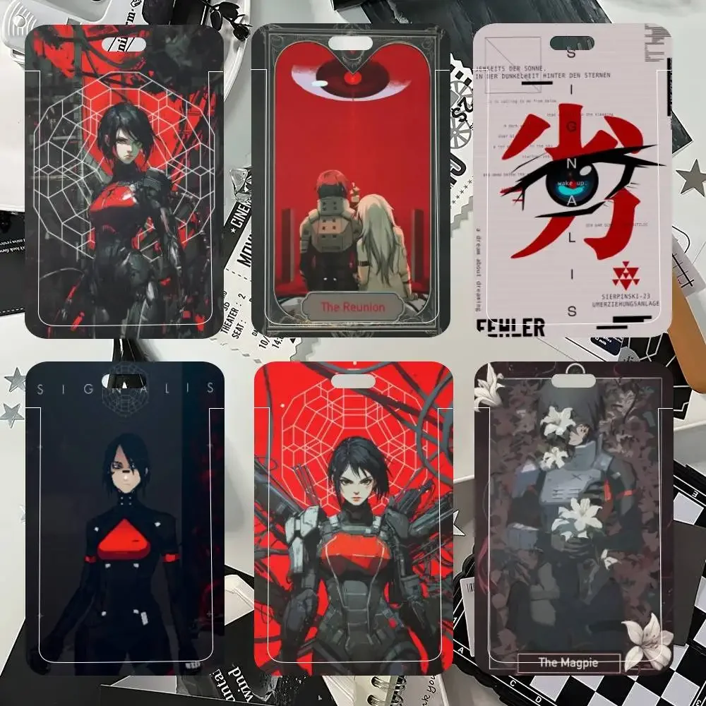 

Signalis Survival Horror Indie Game ID Card Holder Neck Strap Pendant Door Badge Holder Lanyards Keychain Work Credential