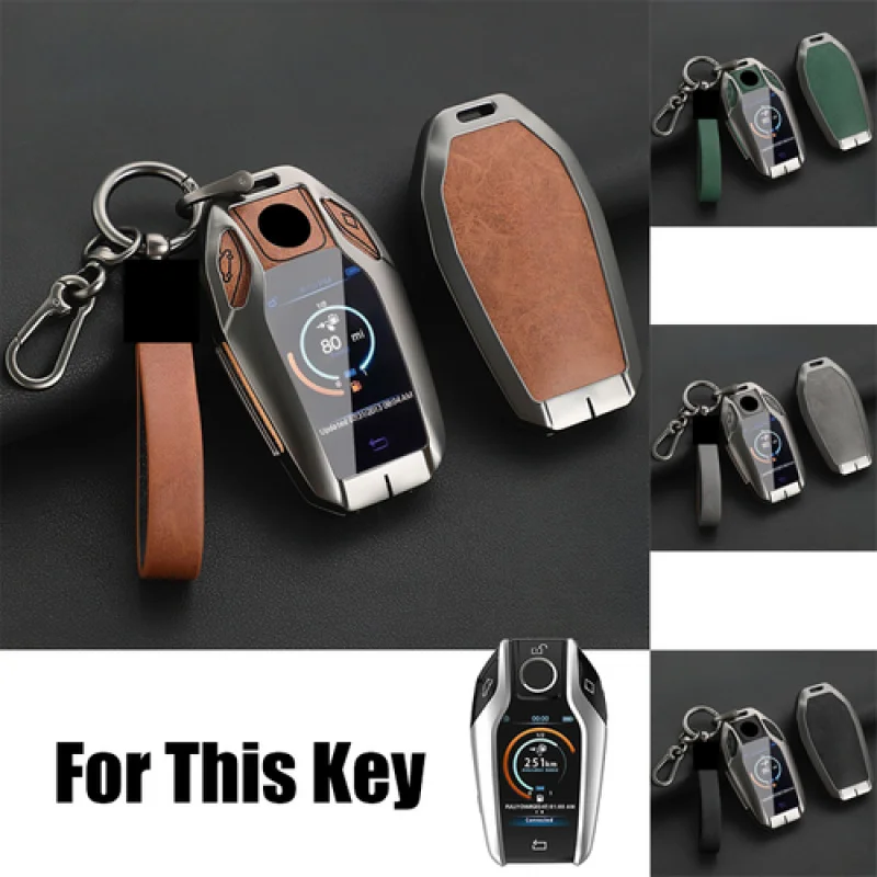 

Кожаный чехол для ключей от автомобиля A + из цинкового сплава для BMW 730Li 740i 5 7 G12 G30 I8 X3 X4 X5