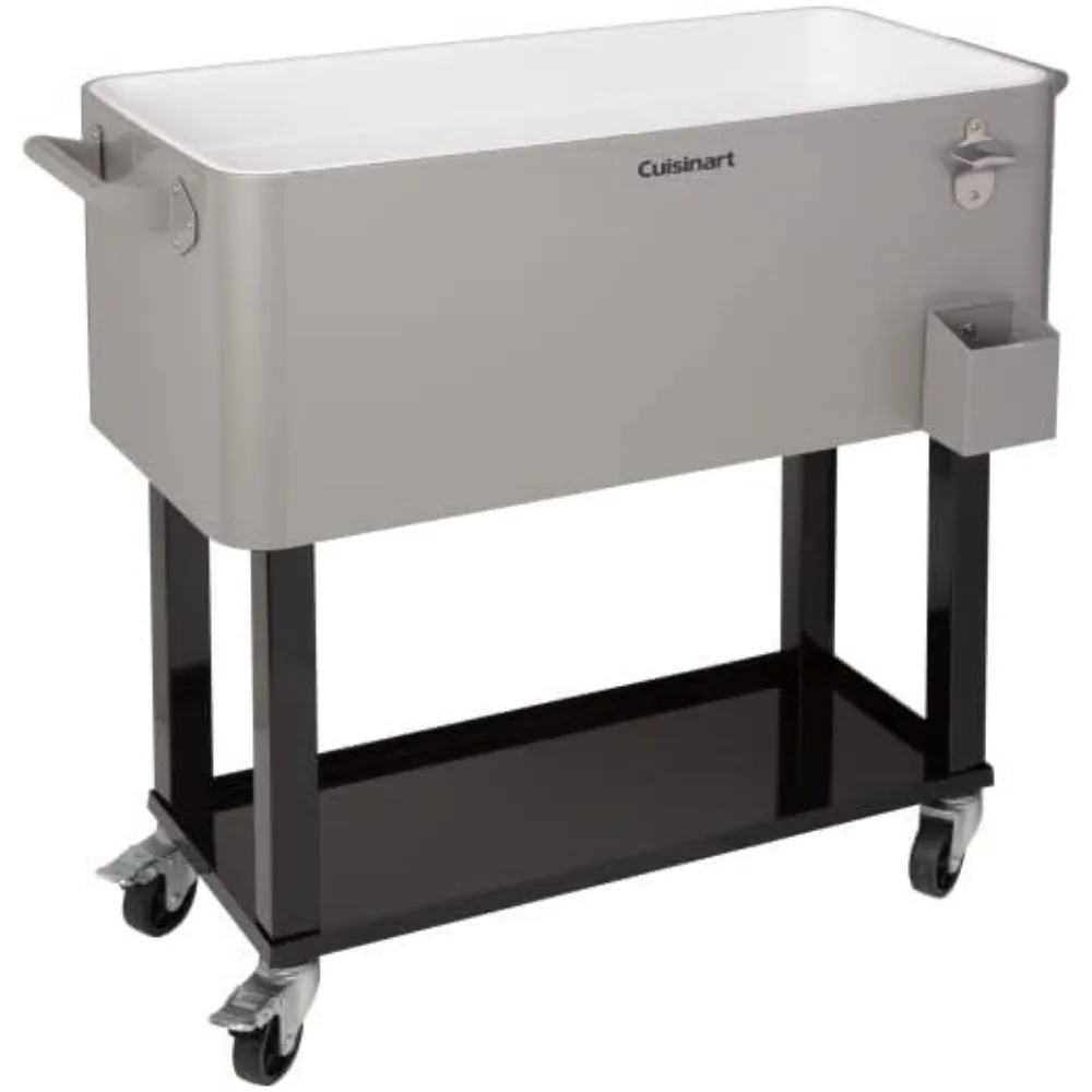 Imagem -05 - Cuisinart-portable Outdoor Cooler Carrinho com Tampa Dupla Face Churrasco Carrinho com Abridor de Garrafas Ccc3517 80-quart