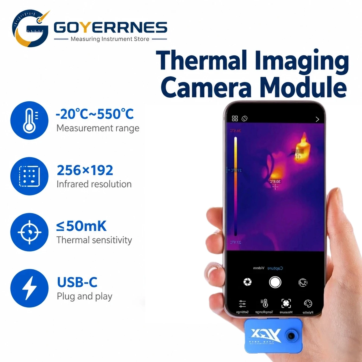 Thermal Camera Pcb Repair 256X192 - PT210A Mobile Phone Infrared Thermal Imager