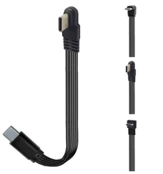 0.5 0.1M USB 2.0 USB C Band Flat Cable Up Down Angled USB 2.0 Type-C Fast Charging Data Cable Male/Female Extender Cable For USB
