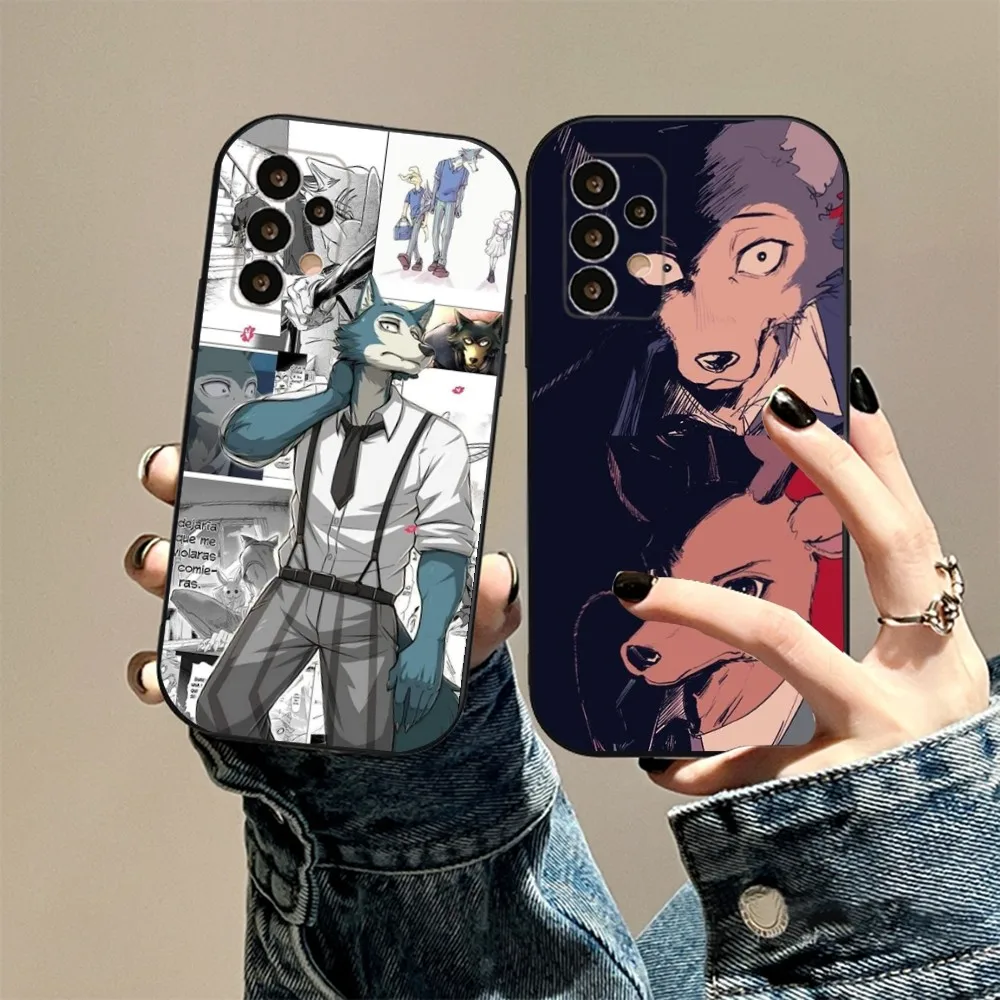 Anime BEASTARS Phone Case For Samsung S24,23,23,22,30,21,10,9,Note20 Ultra,Lite,Ultra,5G,Plus,FE,Black Soft Case