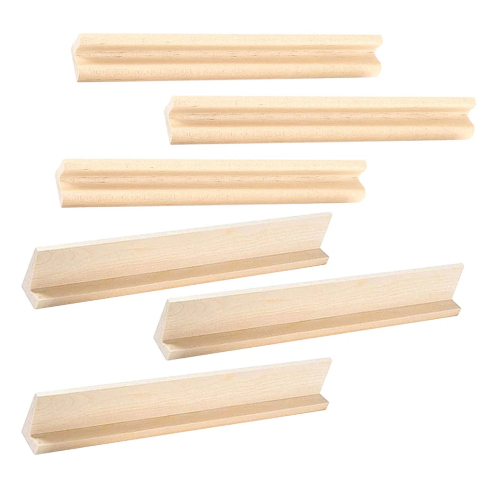 6-delige DIY houten domino trays lettercraft set voor kinderen, volwassenen, thuis, kantoor decoratie, kaartspel opbergorganizer, displaystandaard