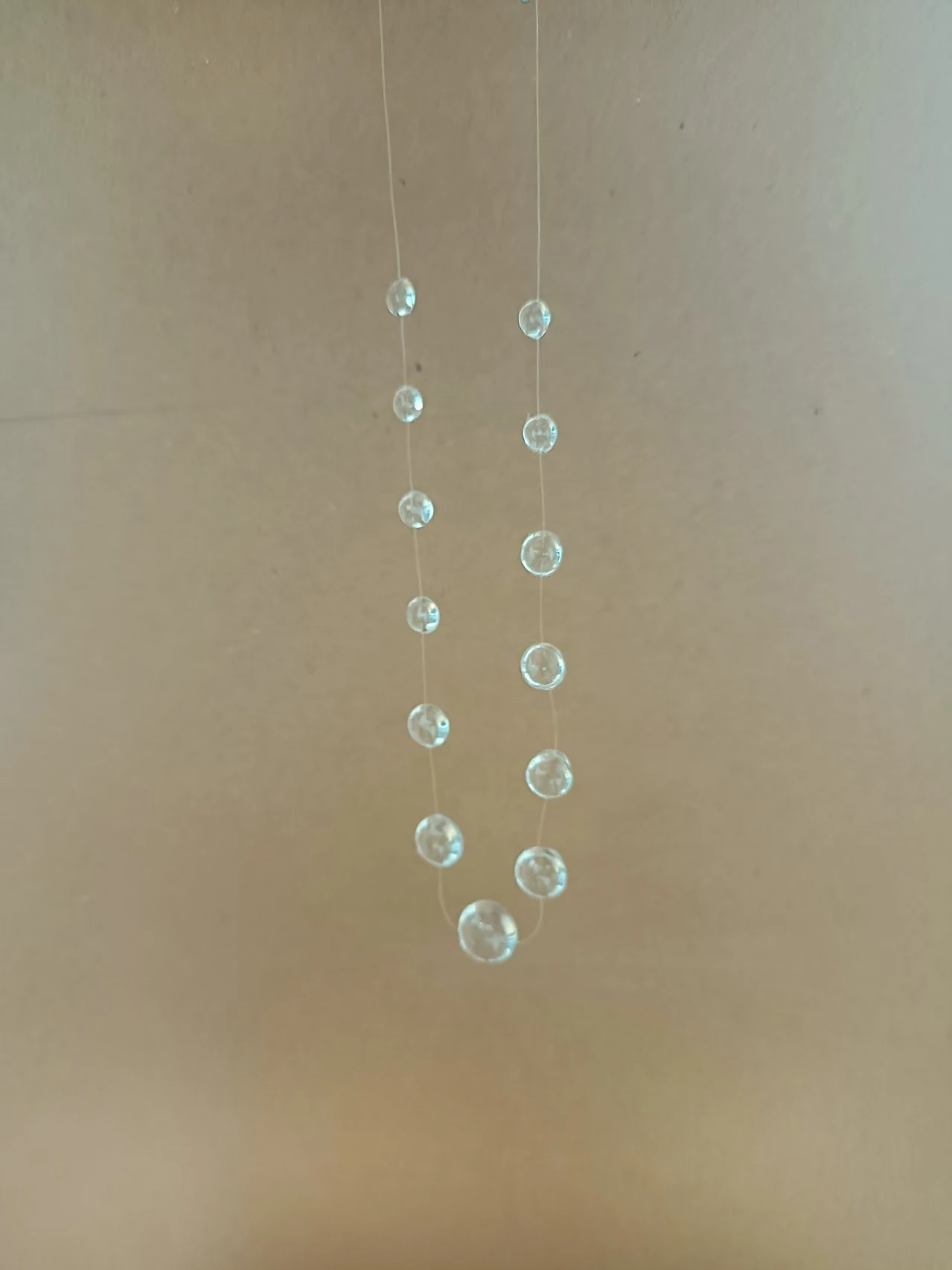 Clear Dewdrop Tassel Series Necklace Minimalist Drip Glue Beads Clavicle Chain Women Holiday Niche Trendy Jewelry - view 6