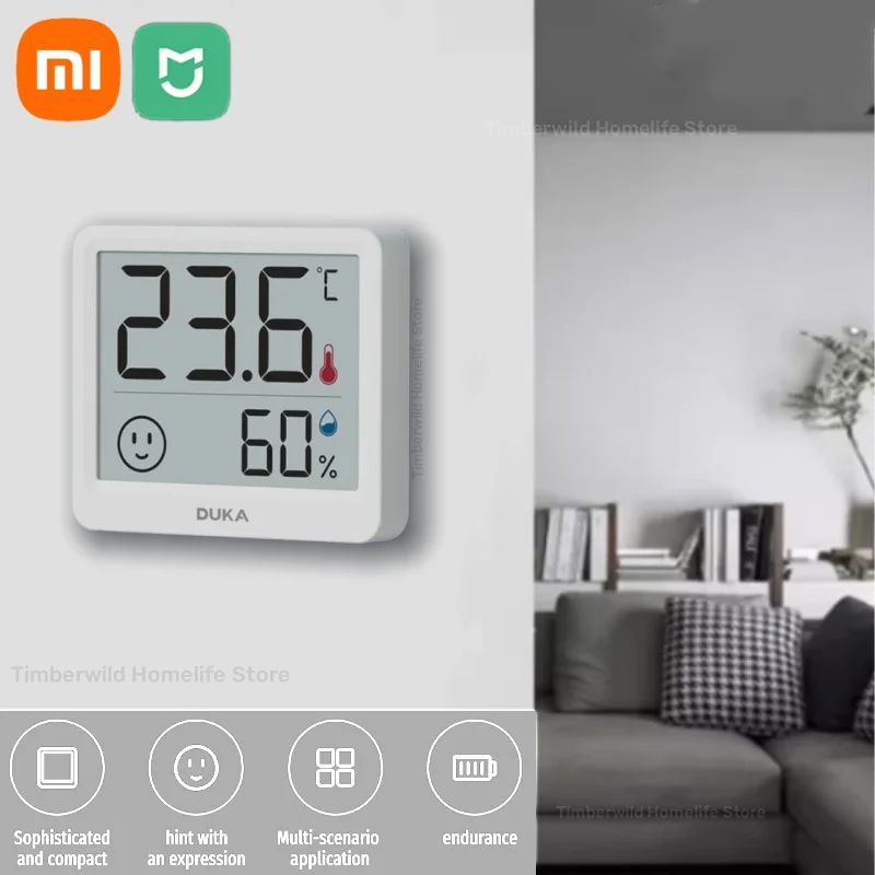 Xiaomi DUKA Atuman 2.5 Inch LCD Electronic Digital Temperature Humidity Meter Indoor Thermometer Hygrometer Weather Sensor New