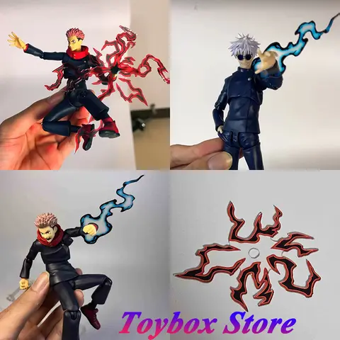 SHF 1/12 애니메이션 주술회전 입상 특수 효과 조명 모델 액세서리, 6 인치 고조 유지 스쿠나 군인 장식용