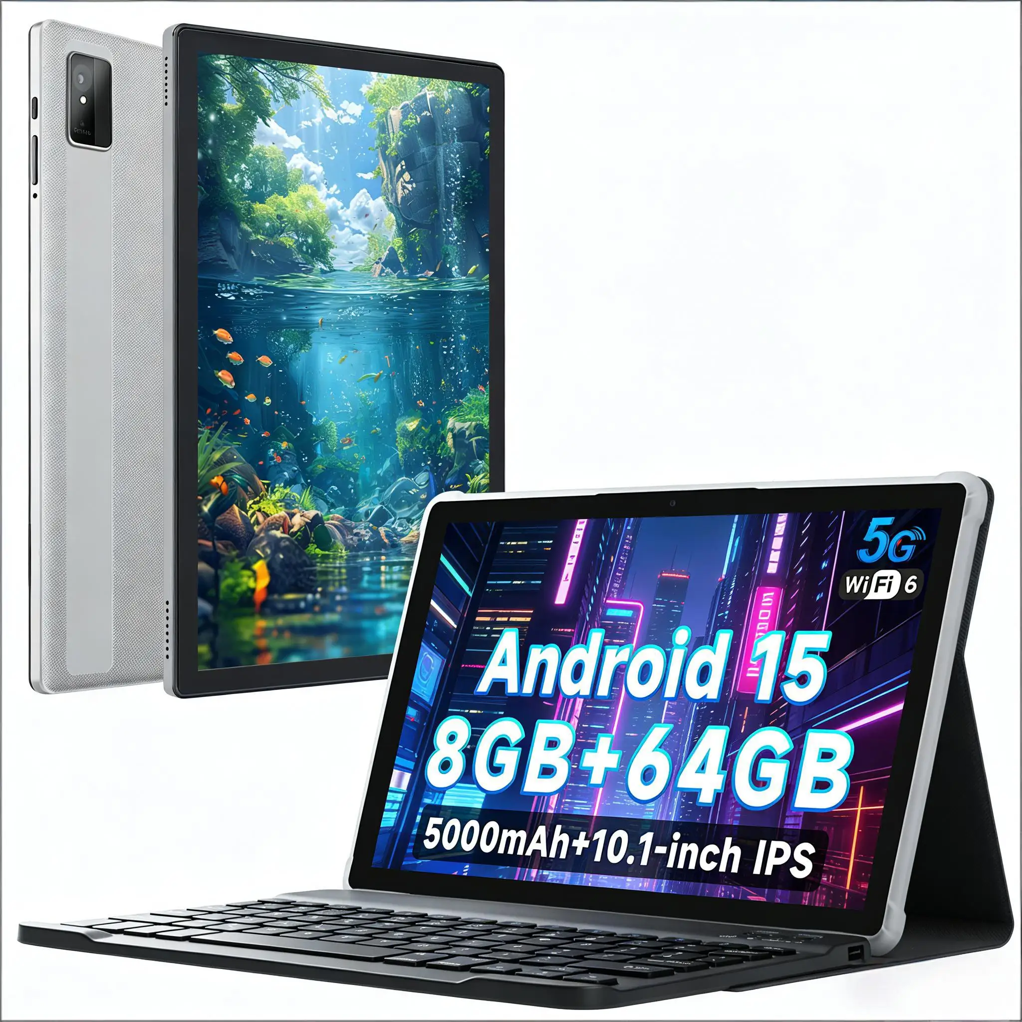 

Paitanry 10 Inch Android 15 Tablet PC Octa Core 8GB RAM 64GB ROM WiFi Bluetooth GMS Google Play Dual Cameras GPS Educational Tab
