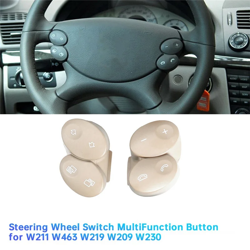 

For W211 W463 W219 W209 W230 Steering Wheel Switch 1Pair Multifunction Phone Volume Button 2308202310 C-L94A