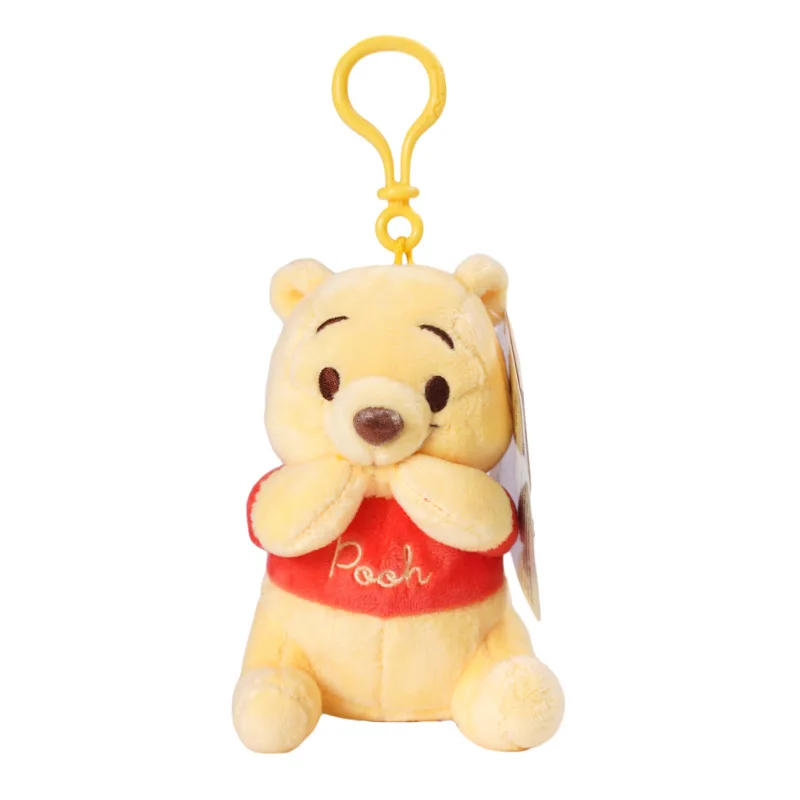 Disney Doll Winnie Bear Plush Toy, Lindo bolso colgante, regalo de Navidad, accesorios de mochila, llaveros de Anime de peluche de dibujos animados