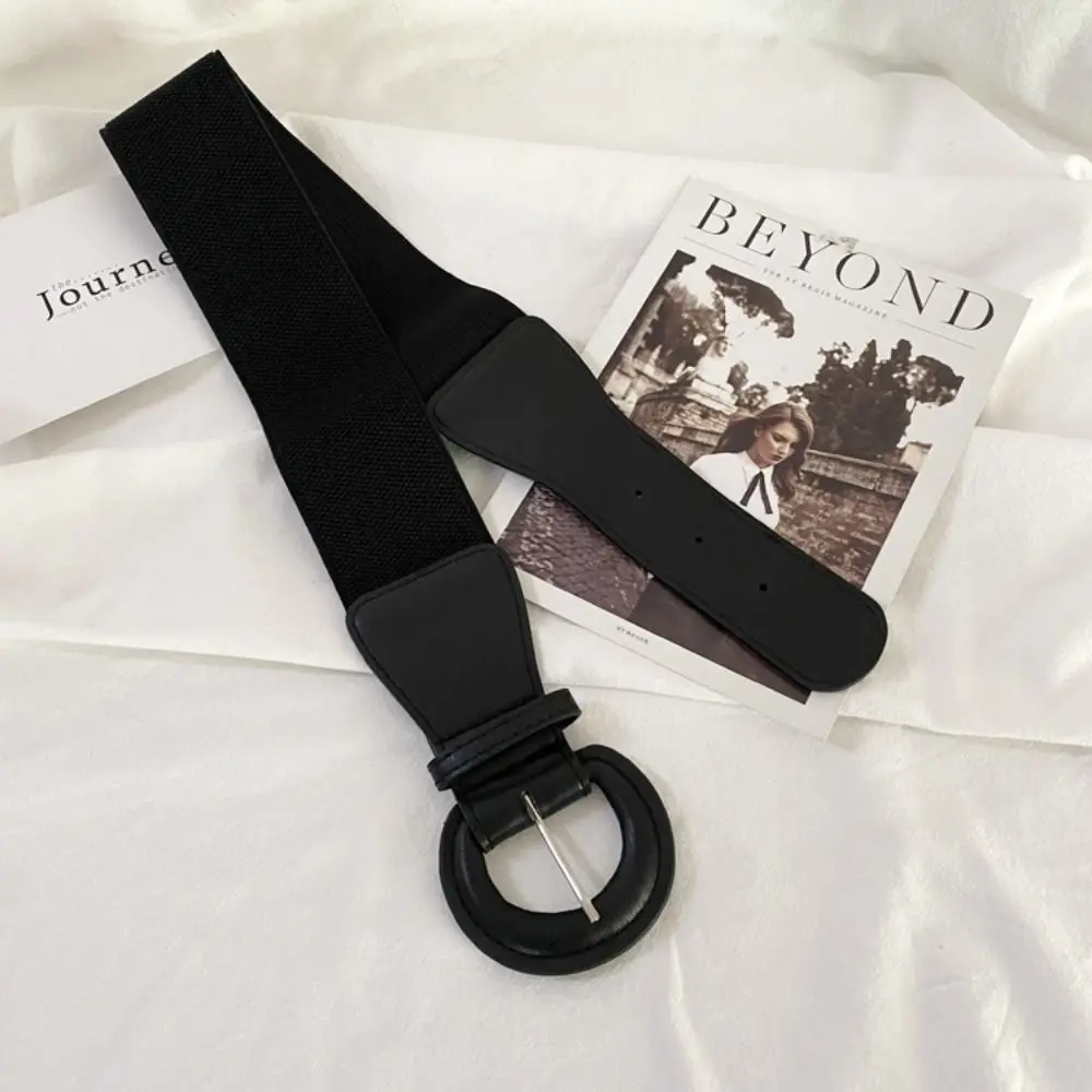 Fascia elastica in pelle di moda Cintura elastica con cravatta in corda Corsetto Cintura dimagrante Abiti con corsetto a vita larga